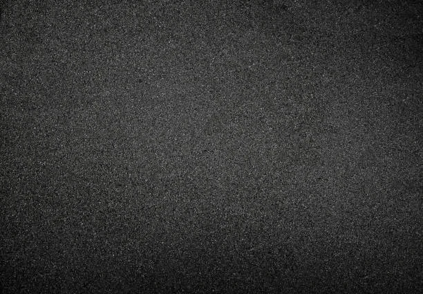 Fresh asphalt paving